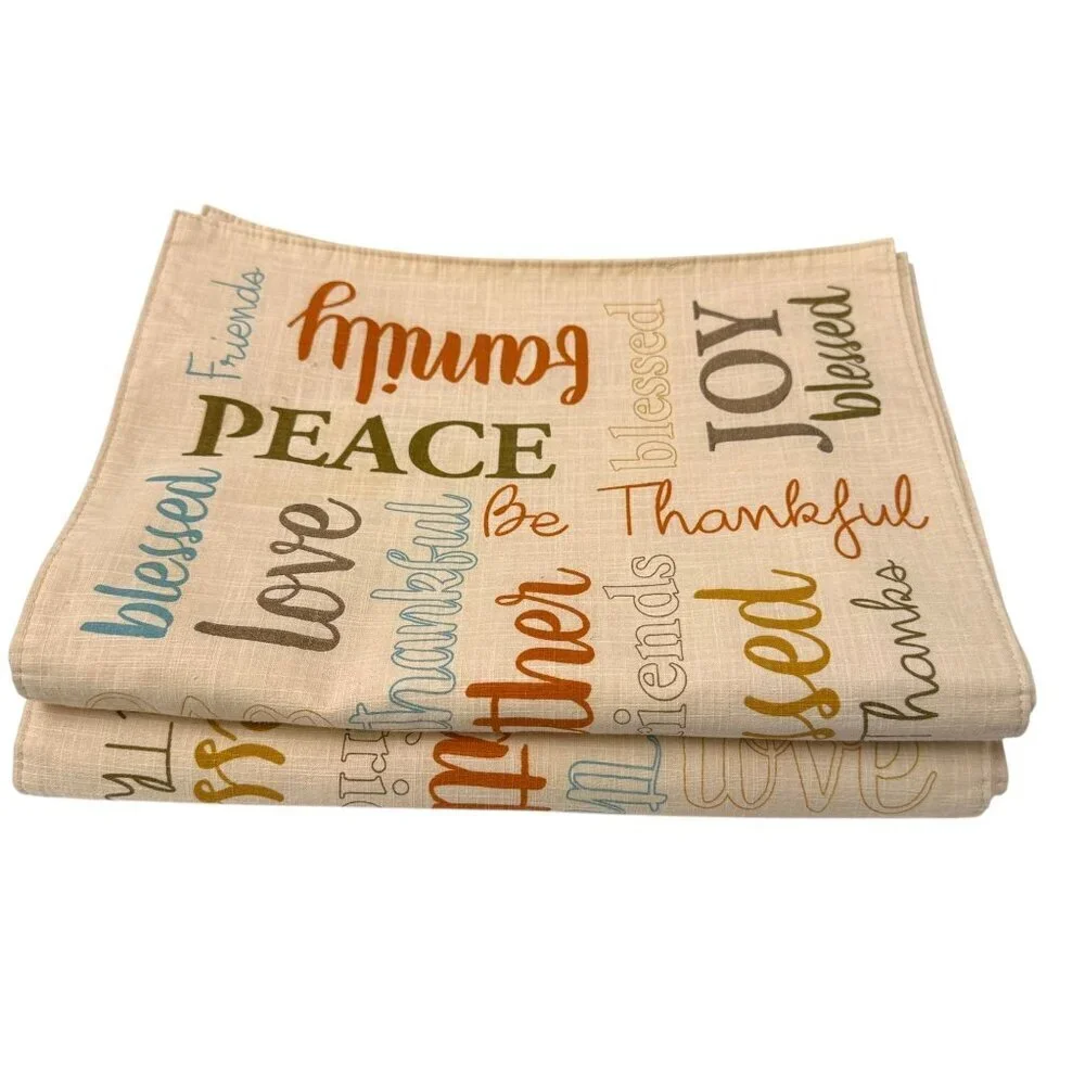 Jacklyn Smith Give Thanks Placemats Set of 8 Placemats Blessed Thanksgiving Impe